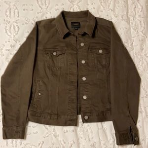 Denim jacket- olive green